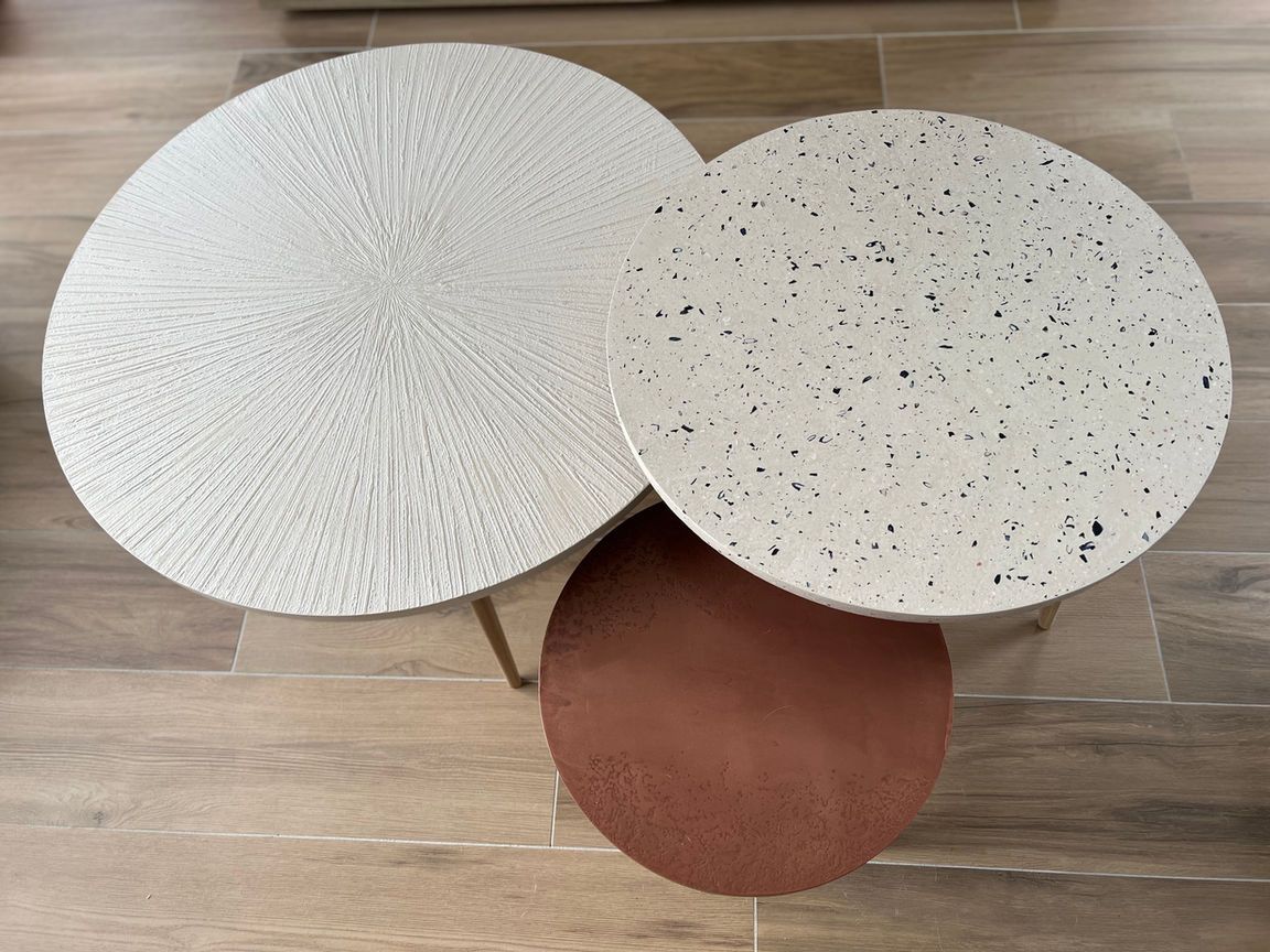 table gigogne béton artisanat Yodéko